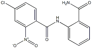 N-(2-carbamoylphenyl)-4-chloro-2-nitrobenzamide Struktur