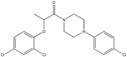 1-[4-(4-chlorophenyl)piperazin-1-yl]-2-(2,4-dichlorophenoxy)propan-1-one Struktur