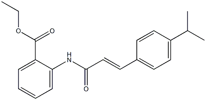 ethyl 2-[[(E)-3-(4-propan-2-ylphenyl)prop-2-enoyl]amino]benzoate Struktur