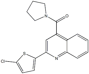 [2-(5-chlorothiophen-2-yl)quinolin-4-yl]-pyrrolidin-1-ylmethanone Struktur