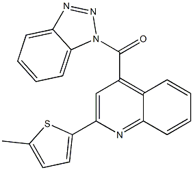 benzotriazol-1-yl-[2-(5-methylthiophen-2-yl)quinolin-4-yl]methanone Struktur