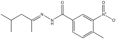 4-methyl-N-[(E)-4-methylpentan-2-ylideneamino]-3-nitrobenzamide Struktur