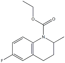 ethyl 6-fluoro-2-methyl-3,4-dihydro-2H-quinoline-1-carboxylate Struktur