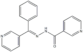 N-[(E)-[phenyl(pyridin-3-yl)methylidene]amino]pyridine-3-carboxamide Struktur