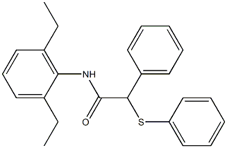 N-(2,6-diethylphenyl)-2-phenyl-2-phenylsulfanylacetamide Struktur