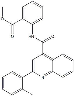 methyl 2-[[2-(2-methylphenyl)quinoline-4-carbonyl]amino]benzoate Struktur