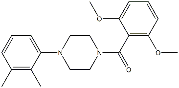 (2,6-dimethoxyphenyl)-[4-(2,3-dimethylphenyl)piperazin-1-yl]methanone Struktur