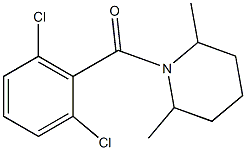 (2,6-dichlorophenyl)-(2,6-dimethylpiperidin-1-yl)methanone Struktur