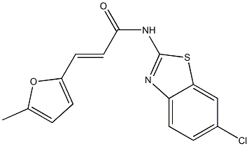 (E)-N-(6-chloro-1,3-benzothiazol-2-yl)-3-(5-methylfuran-2-yl)prop-2-enamide Struktur