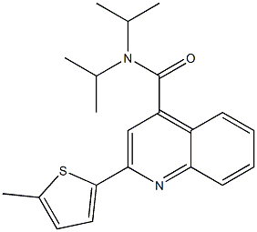 2-(5-methylthiophen-2-yl)-N,N-di(propan-2-yl)quinoline-4-carboxamide Struktur