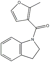 2,3-dihydroindol-1-yl-(2-methylfuran-3-yl)methanone Struktur