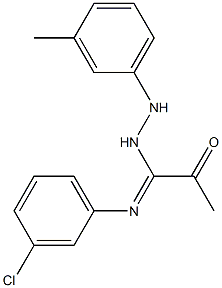 N'-(3-chlorophenyl)-N-(3-methylanilino)-2-oxopropanimidamide Struktur