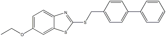 6-ethoxy-2-[(4-phenylphenyl)methylsulfanyl]-1,3-benzothiazole Struktur