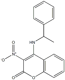 3-nitro-4-(1-phenylethylamino)chromen-2-one Struktur