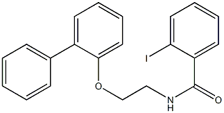 2-iodo-N-[2-(2-phenylphenoxy)ethyl]benzamide Struktur