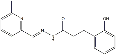 3-(2-hydroxyphenyl)-N-[(E)-(6-methylpyridin-2-yl)methylideneamino]propanamide Struktur