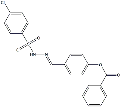 [4-[(E)-[(4-chlorophenyl)sulfonylhydrazinylidene]methyl]phenyl] benzoate Struktur