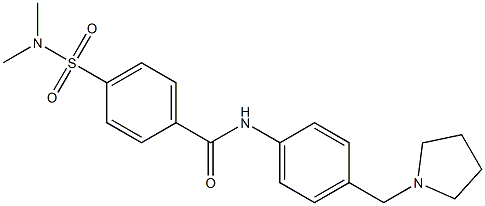 4-(dimethylsulfamoyl)-N-[4-(pyrrolidin-1-ylmethyl)phenyl]benzamide Struktur