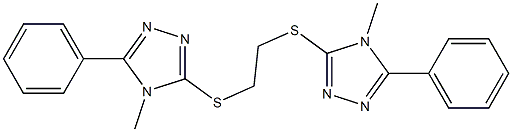 4-methyl-3-[2-[(4-methyl-5-phenyl-1,2,4-triazol-3-yl)sulfanyl]ethylsulfanyl]-5-phenyl-1,2,4-triazole Struktur