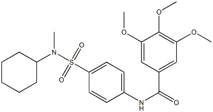 N-[4-[cyclohexyl(methyl)sulfamoyl]phenyl]-3,4,5-trimethoxybenzamide Struktur