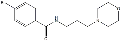 4-bromo-N-(3-morpholin-4-ylpropyl)benzamide Struktur