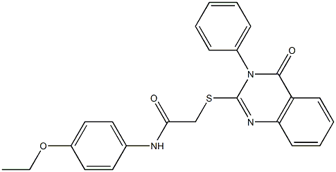 N-(4-ethoxyphenyl)-2-(4-oxo-3-phenylquinazolin-2-yl)sulfanylacetamide Struktur