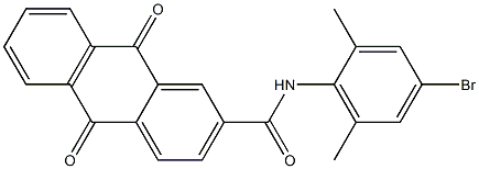 N-(4-bromo-2,6-dimethylphenyl)-9,10-dioxoanthracene-2-carboxamide Struktur