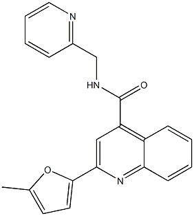 2-(5-methylfuran-2-yl)-N-(pyridin-2-ylmethyl)quinoline-4-carboxamide Struktur