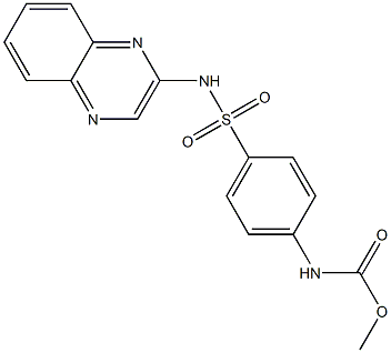 methyl N-[4-(quinoxalin-2-ylsulfamoyl)phenyl]carbamate Struktur