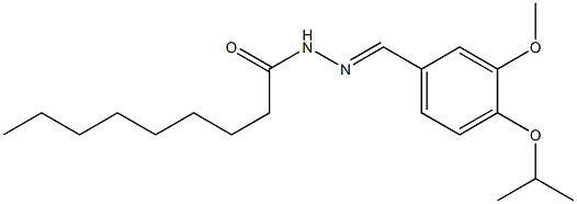 N-[(E)-(3-methoxy-4-propan-2-yloxyphenyl)methylideneamino]nonanamide Struktur