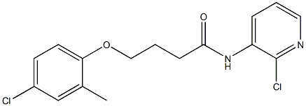 4-(4-chloro-2-methylphenoxy)-N-(2-chloropyridin-3-yl)butanamide Struktur