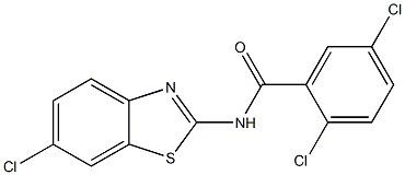 2,5-dichloro-N-(6-chloro-1,3-benzothiazol-2-yl)benzamide Struktur