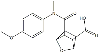 2-[(4-methoxyphenyl)methylcarbamoyl]-7-oxabicyclo[2.2.1]heptane-3-carboxylic acid Struktur