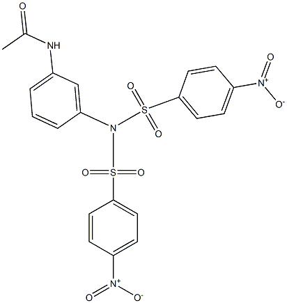 N-[3-[bis[(4-nitrophenyl)sulfonyl]amino]phenyl]acetamide Struktur