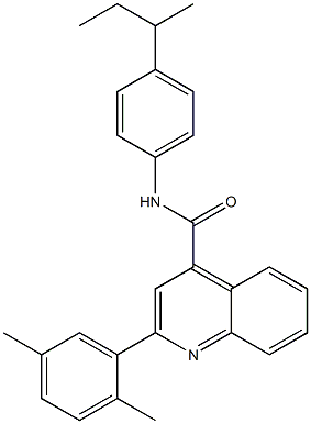 N-(4-butan-2-ylphenyl)-2-(2,5-dimethylphenyl)quinoline-4-carboxamide Struktur