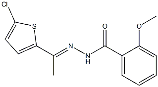 N-[(E)-1-(5-chlorothiophen-2-yl)ethylideneamino]-2-methoxybenzamide Struktur