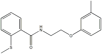 N-[2-(3-methylphenoxy)ethyl]-2-methylsulfanylbenzamide Struktur