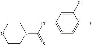 N-(3-chloro-4-fluorophenyl)morpholine-4-carbothioamide Struktur