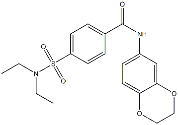 4-(diethylsulfamoyl)-N-(2,3-dihydro-1,4-benzodioxin-6-yl)benzamide Struktur