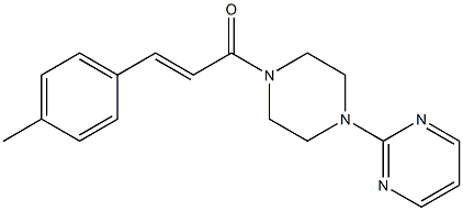 (E)-3-(4-methylphenyl)-1-(4-pyrimidin-2-ylpiperazin-1-yl)prop-2-en-1-one Struktur