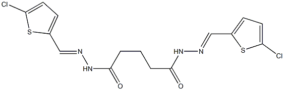 N,N'-bis[(E)-(5-chlorothiophen-2-yl)methylideneamino]pentanediamide Struktur