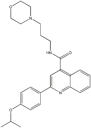 N-(3-morpholin-4-ylpropyl)-2-(4-propan-2-yloxyphenyl)quinoline-4-carboxamide Struktur