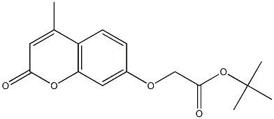 tert-butyl 2-(4-methyl-2-oxochromen-7-yl)oxyacetate Struktur