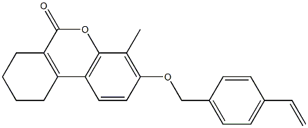 3-[(4-ethenylphenyl)methoxy]-4-methyl-7,8,9,10-tetrahydrobenzo[c]chromen-6-one Struktur