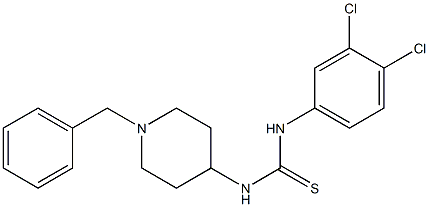 1-(1-benzylpiperidin-4-yl)-3-(3,4-dichlorophenyl)thiourea Struktur