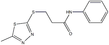 3-[(5-methyl-1,3,4-thiadiazol-2-yl)sulfanyl]-N-phenylpropanamide Struktur