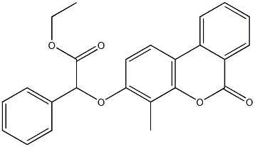 ethyl 2-(4-methyl-6-oxobenzo[c]chromen-3-yl)oxy-2-phenylacetate Struktur