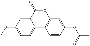 (8-methoxy-6-oxobenzo[c]chromen-3-yl) acetate Struktur