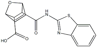 2-(1,3-benzothiazol-2-ylcarbamoyl)-7-oxabicyclo[2.2.1]hept-5-ene-3-carboxylic acid Struktur