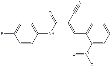 (E)-2-cyano-N-(4-fluorophenyl)-3-(2-nitrophenyl)prop-2-enamide Struktur